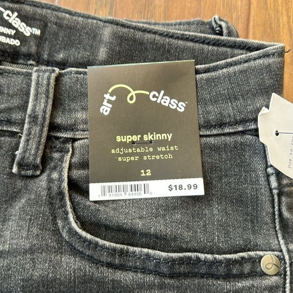 Art Class NWT Super Skinny Stretch washed black denim, size 12 - Picture 3 of 3